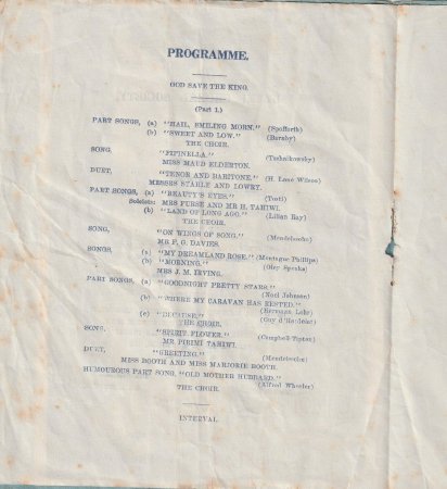 Programme part 1